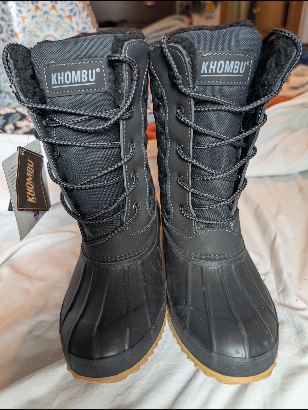 Women's Khombu Black Wendy Duck Boots Size 8 NWT